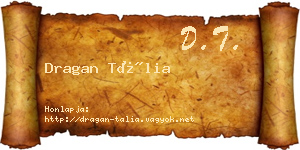 Dragan Tália névjegykártya